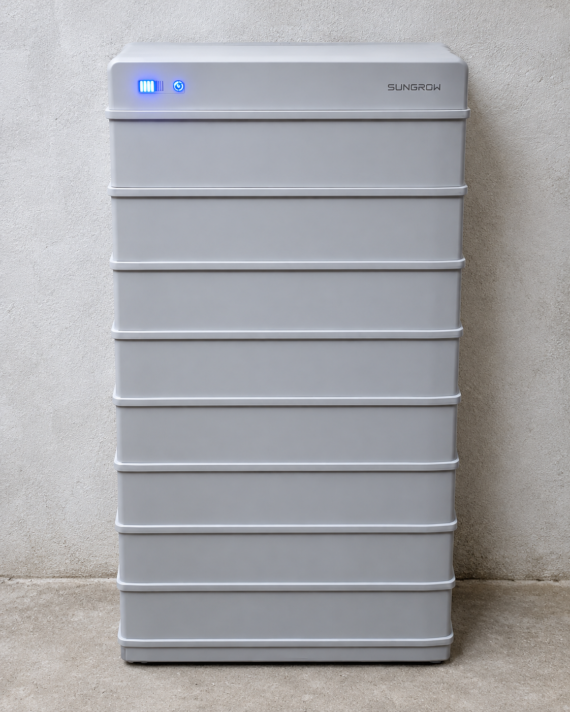 Aufbereitete Abbildung eines modularen Sungrow-Stromspeichers